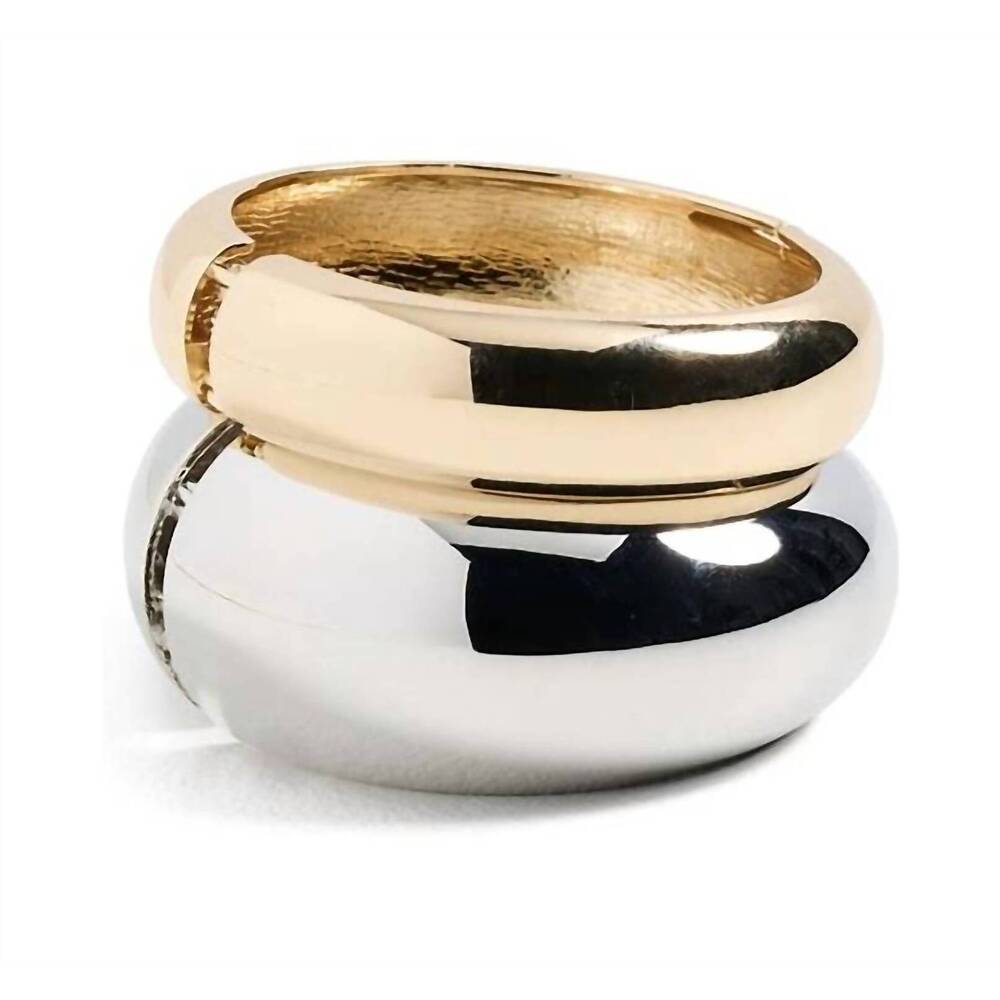 NEW SHASHI wayne bangle set in gold/silver